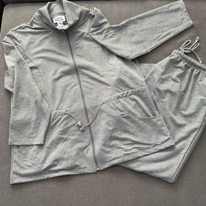 2pc Anthony Richards drawstring Loungewear in Gray